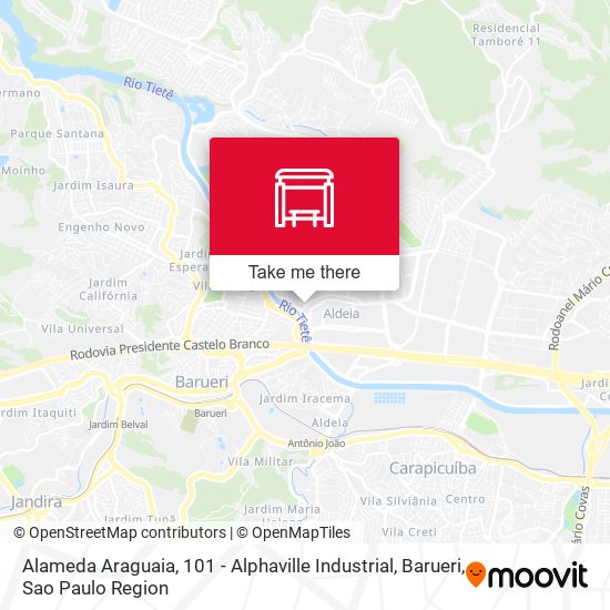 Mapa Alameda Araguaia, 101 - Alphaville Industrial, Barueri