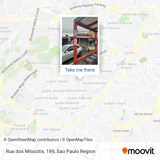 Rua dos Miosótis, 189 map