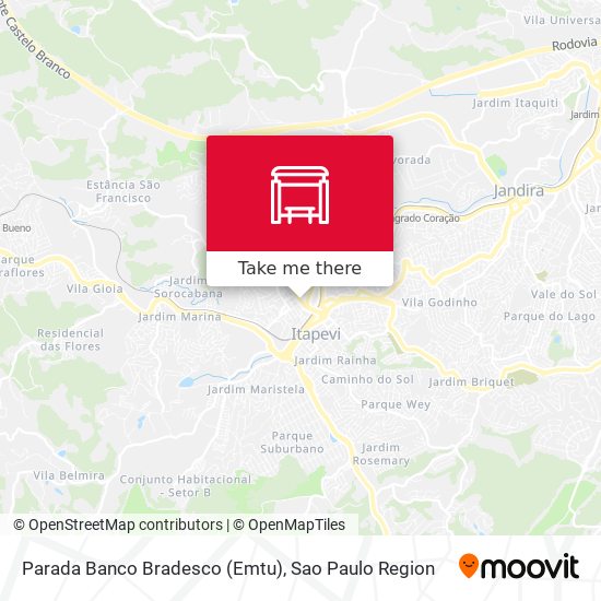 Mapa Parada Banco Bradesco (Emtu)