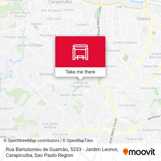 Rua Bartolomeu de Gusmão, 5233 - Jardim Leonor, Carapicuíba map