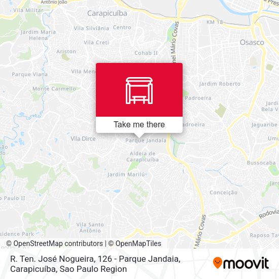 R. Ten. José Nogueira, 126 - Parque Jandaia, Carapicuíba map