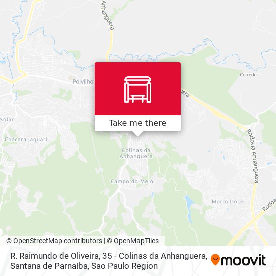 Mapa R. Raimundo de Oliveira, 35 - Colinas da Anhanguera, Santana de Parnaíba