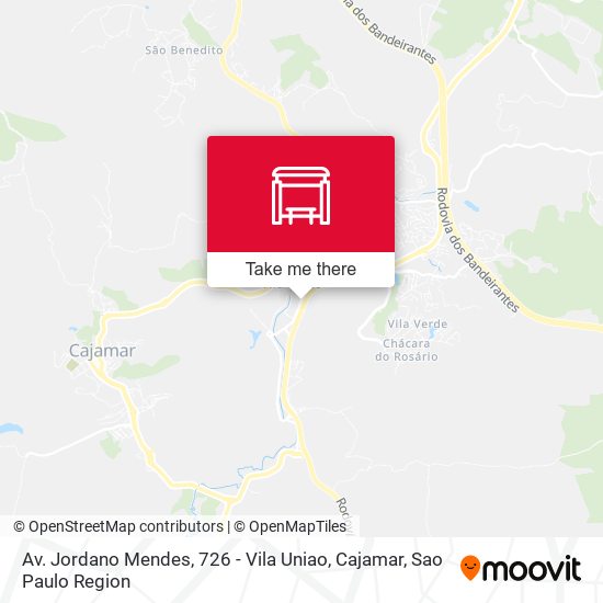 Mapa Av. Jordano Mendes, 726 - Vila Uniao, Cajamar