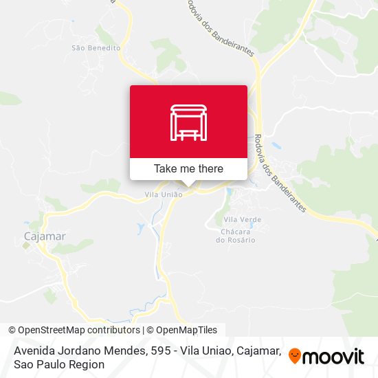 Mapa Avenida Jordano Mendes, 595 - Vila Uniao, Cajamar