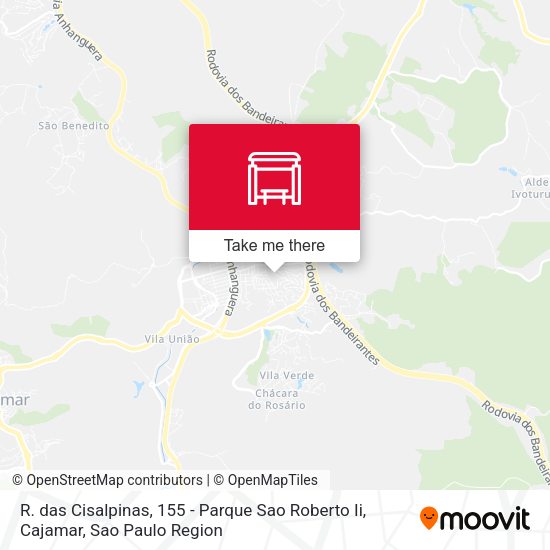 R. das Cisalpinas, 155 - Parque Sao Roberto Ii, Cajamar map
