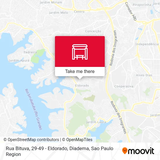 Rua Bituva, 29-49 - Eldorado, Diadema map