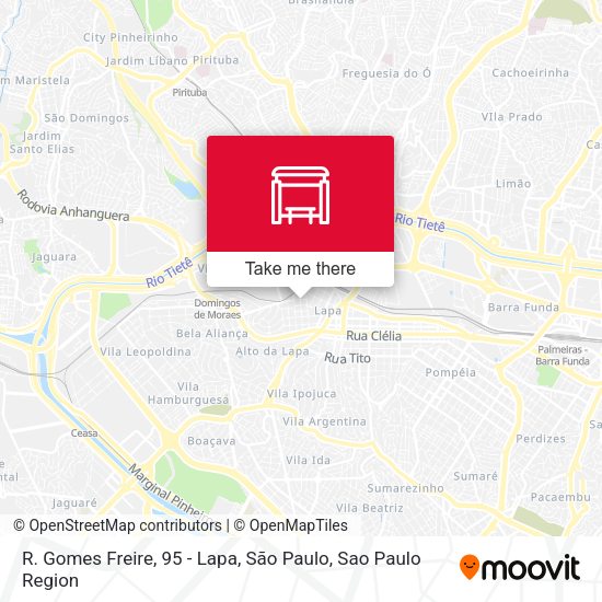 R. Gomes Freire, 95 - Lapa, São Paulo map