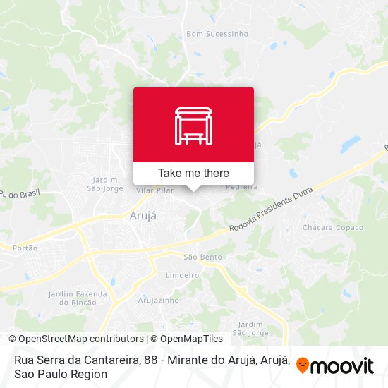 Rua Serra da Cantareira, 88 - Mirante do Arujá, Arujá map