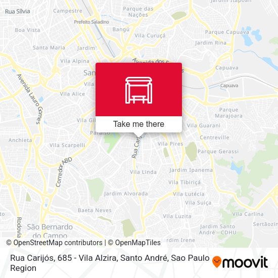 Rua Carijós, 685 - Vila Alzira, Santo André map