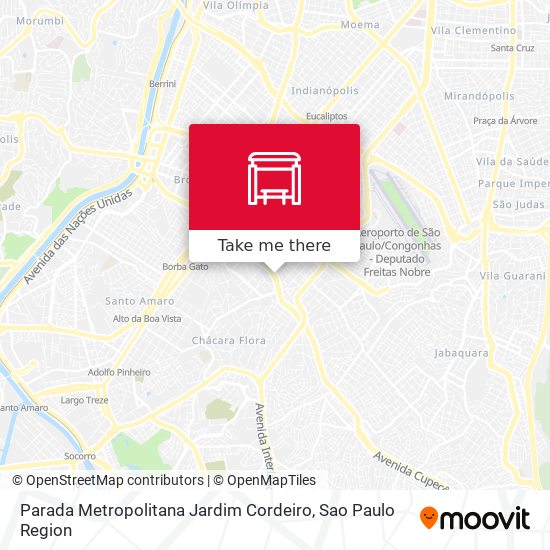 Mapa Parada Metropolitana Jardim Cordeiro