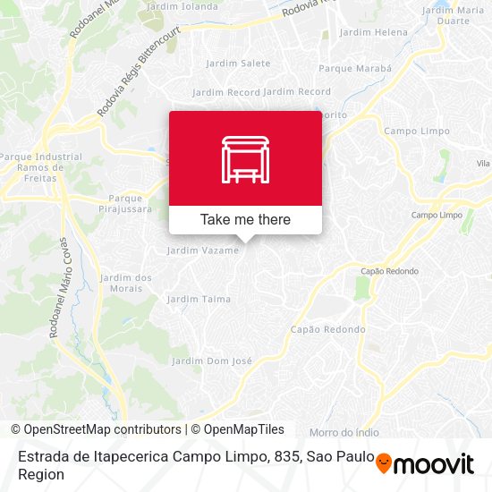 Estrada de Itapecerica Campo Limpo, 835 map