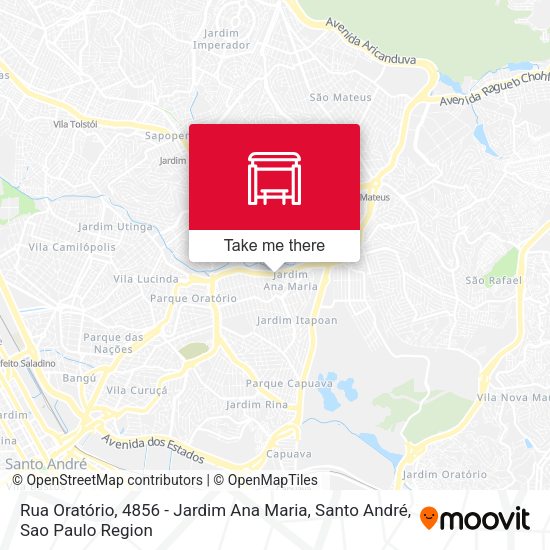 Rua Oratório, 4856 - Jardim Ana Maria, Santo André map
