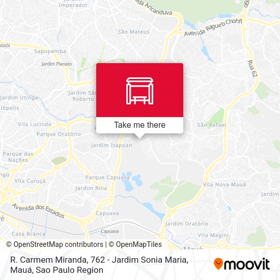 R. Carmem Miranda, 762 - Jardim Sonia Maria, Mauá map