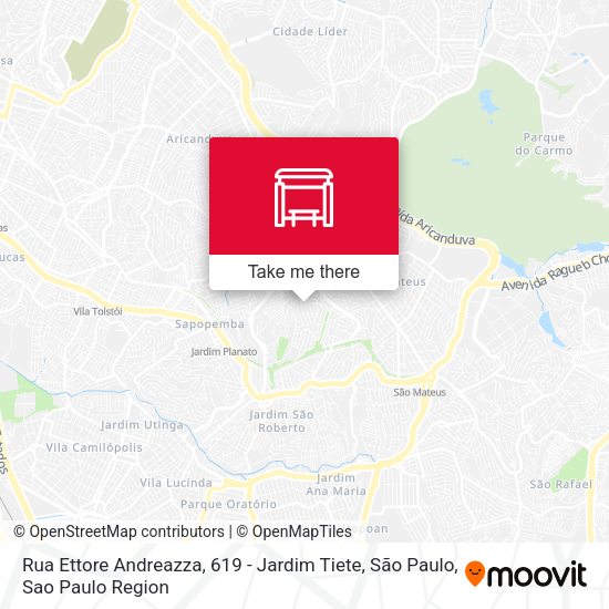 Rua Ettore Andreazza, 619 - Jardim Tiete, São Paulo map