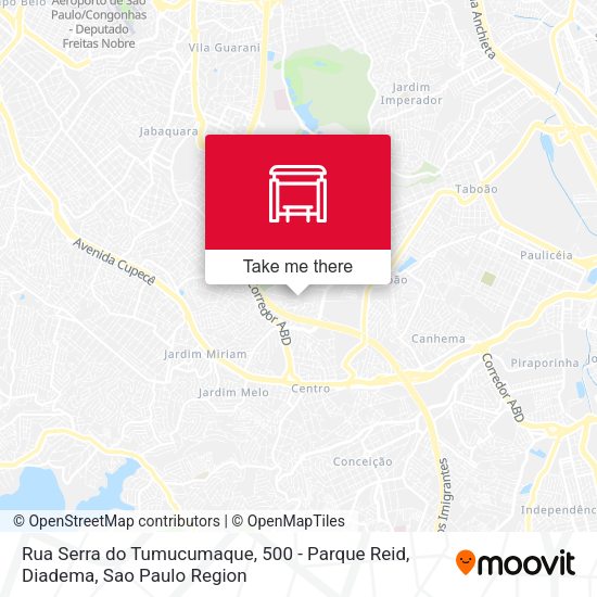 Rua Serra do Tumucumaque, 500 - Parque Reid, Diadema map