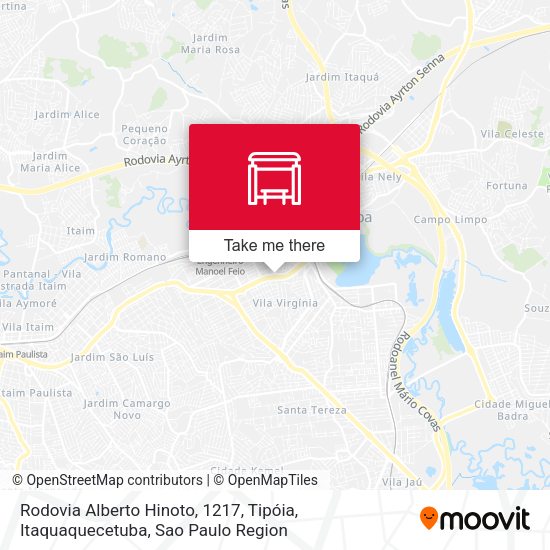 Rodovia Alberto Hinoto, 1217, Tipóia, Itaquaquecetuba map