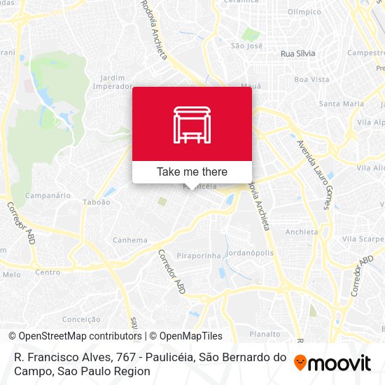 R. Francisco Alves, 767 - Paulicéia, São Bernardo do Campo map