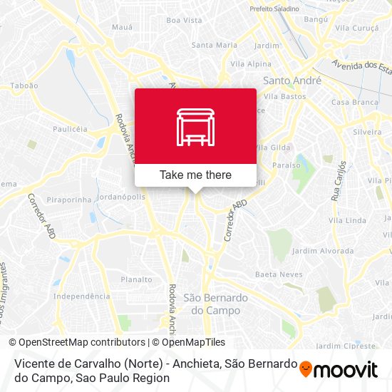 Vicente de Carvalho (Norte) - Anchieta, São Bernardo do Campo map