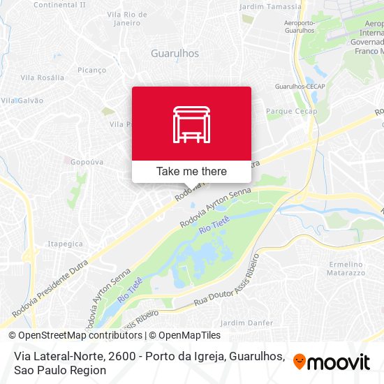 Mapa Via Lateral-Norte, 2600 - Porto da Igreja, Guarulhos