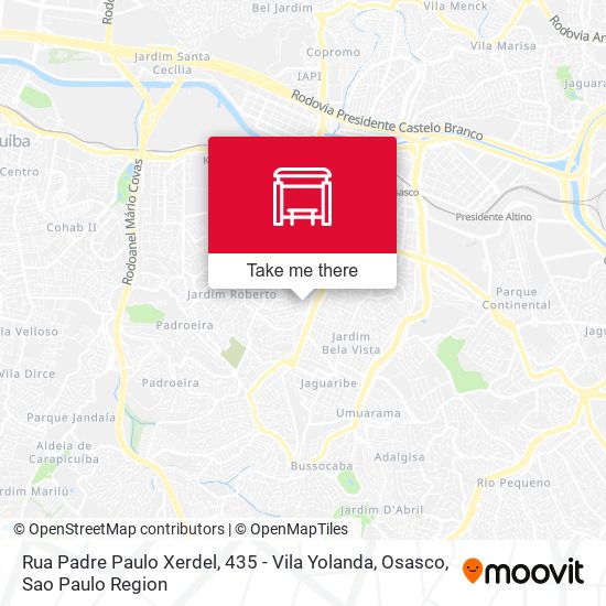 Rua Padre Paulo Xerdel, 435 - Vila Yolanda, Osasco map