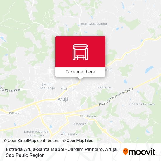 Estrada Arujá-Santa Isabel - Jardim Pinheiro, Arujá map