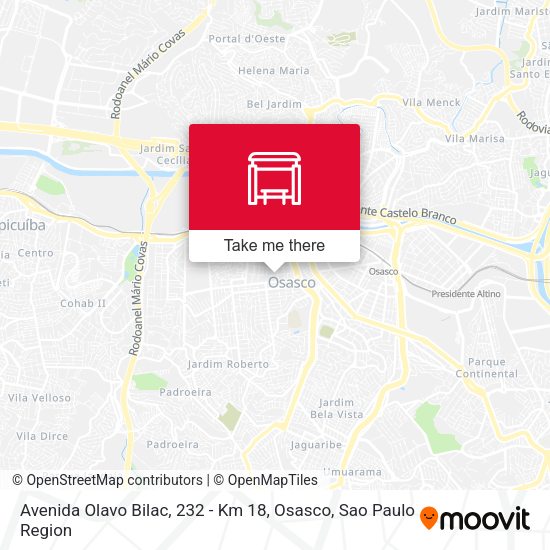 Avenida Olavo Bilac, 232 - Km 18, Osasco map