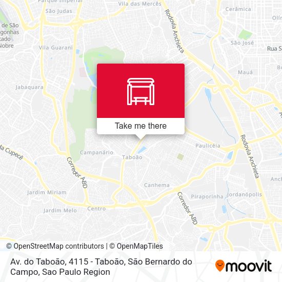 Av. do Taboão, 4115 - Taboão, São Bernardo do Campo map