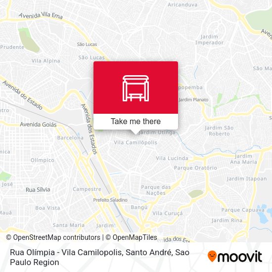Rua Olímpia - Vila Camilopolis, Santo André map