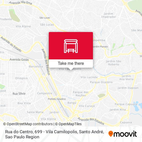 Mapa Rua do Centro, 699 - Vila Camilopolis, Santo André