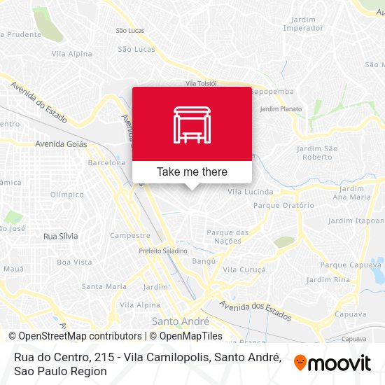 Rua do Centro, 215 - Vila Camilopolis, Santo André map