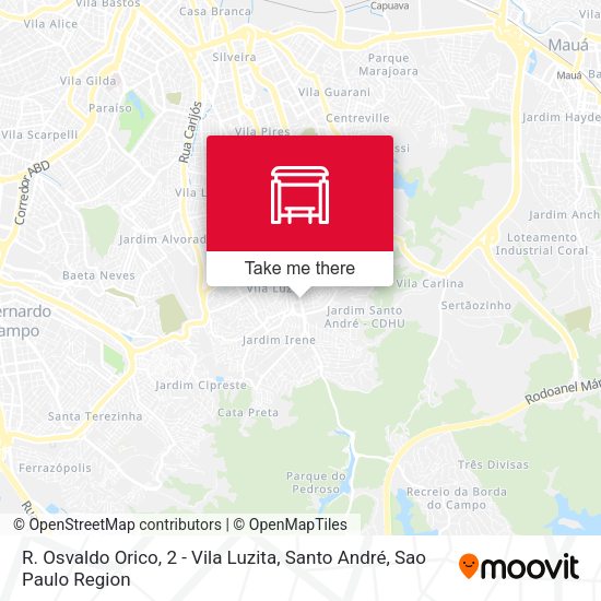 R. Osvaldo Orico, 2 - Vila Luzita, Santo André map