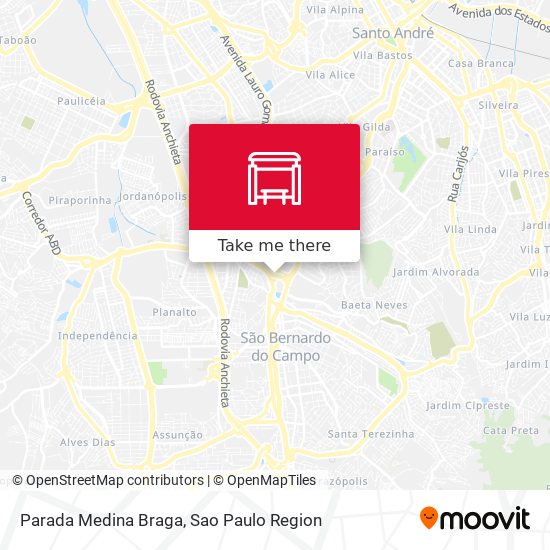 Parada Medina Braga map