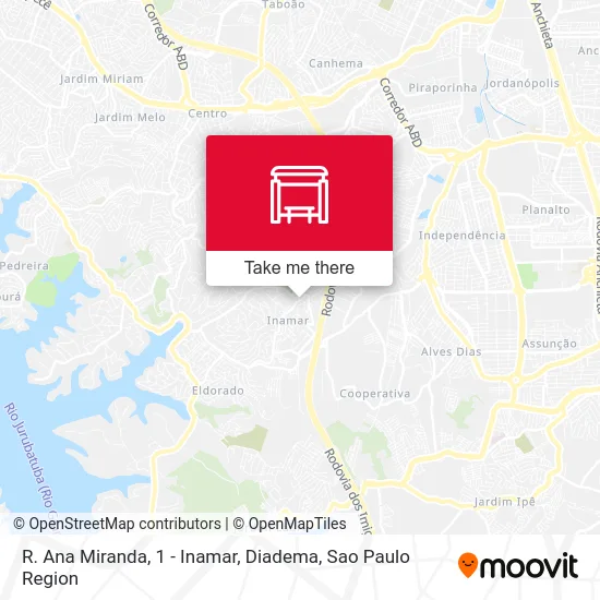 R. Ana Miranda, 1 - Inamar, Diadema map
