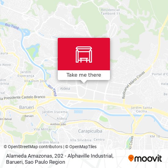 Alameda Amazonas, 202 - Alphaville Industrial, Barueri map