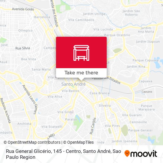 Mapa Rua General Glicério, 145 - Centro, Santo André