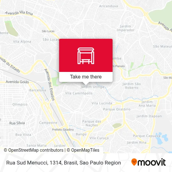 Rua Sud Menucci, 1314, Brasil map