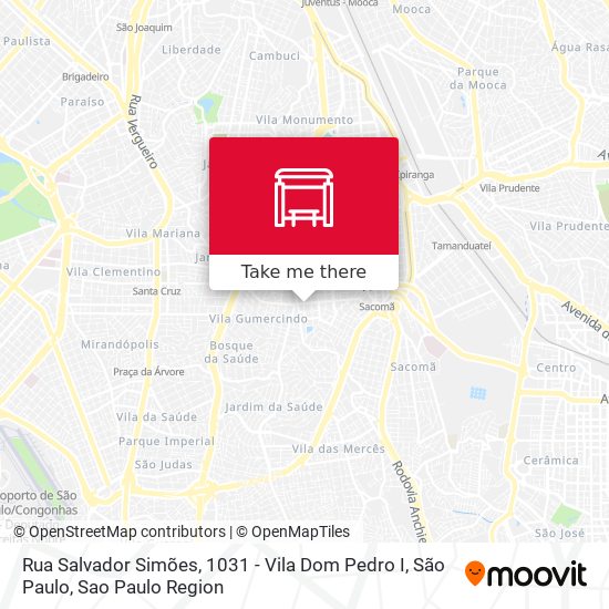 Rua Salvador Simões, 1031 - Vila Dom Pedro I, São Paulo map