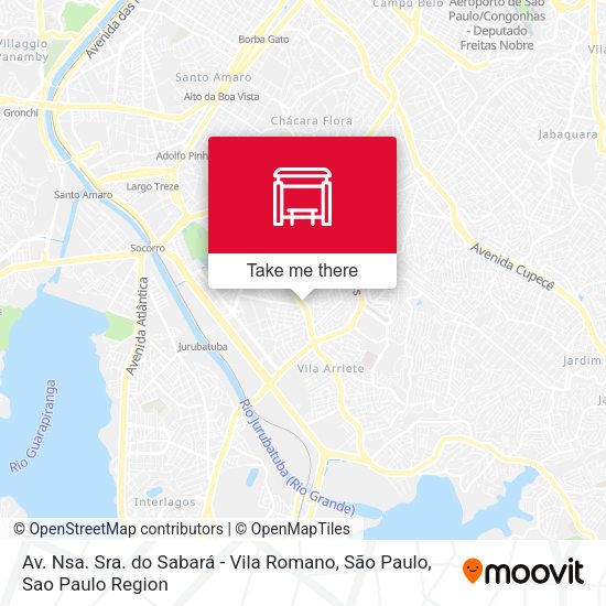 Av. Nsa. Sra. do Sabará - Vila Romano, São Paulo map