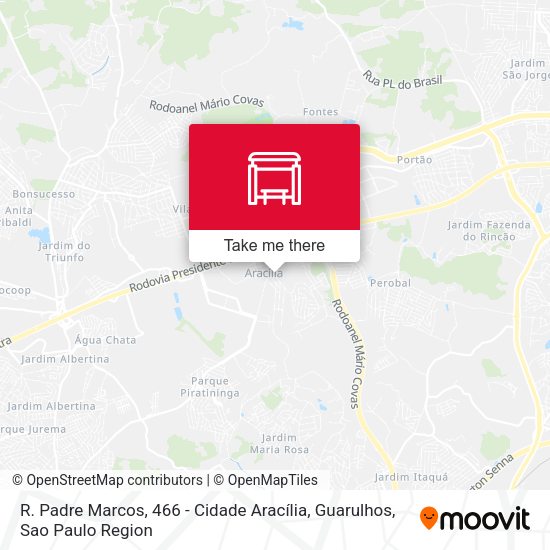 R. Padre Marcos, 466 - Cidade Aracília, Guarulhos map