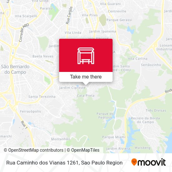 Rua Caminho dos Vianas 1261 map