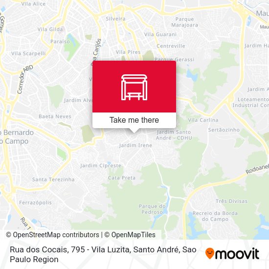 Rua dos Cocais, 795 - Vila Luzita, Santo André map