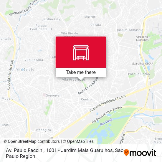 Av. Paulo Faccini, 1601 - Jardim Maia Guarulhos map