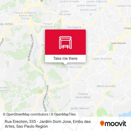 Rua Erechim, 335 - Jardim Dom Jose, Embu das Artes map