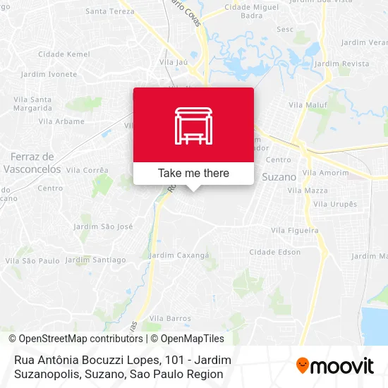 Rua Antônia Bocuzzi Lopes, 101 - Jardim Suzanopolis, Suzano map