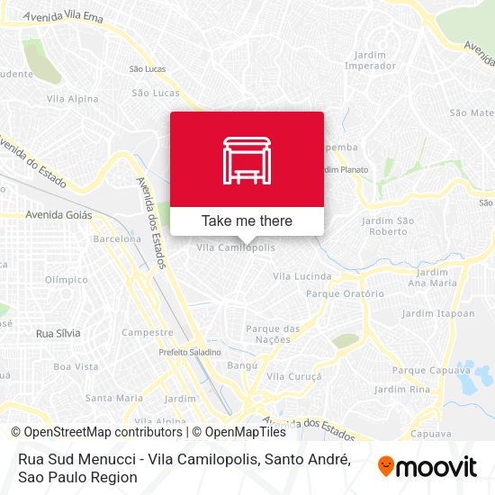 Rua Sud Menucci - Vila Camilopolis, Santo André map