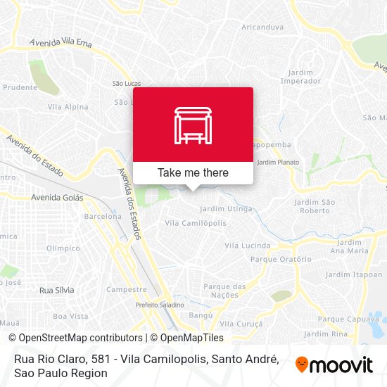 Rua Rio Claro, 581 - Vila Camilopolis, Santo André map