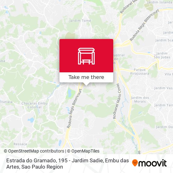 Estrada do Gramado, 195 - Jardim Sadie, Embu das Artes map
