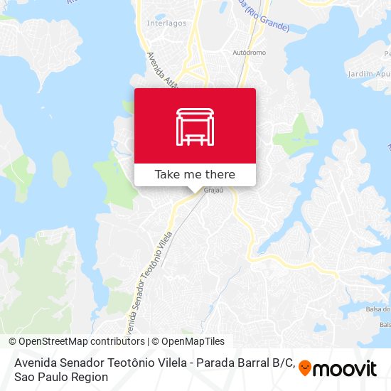 Mapa Avenida Senador Teotônio Vilela - Parada  Barral B / C