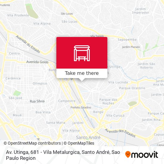 Av. Utinga, 681 - Vila Metalurgica, Santo André map