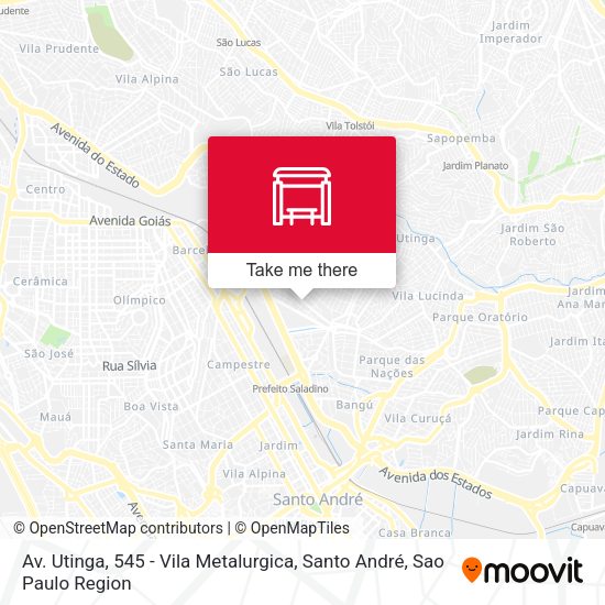Av. Utinga, 545 - Vila Metalurgica, Santo André map